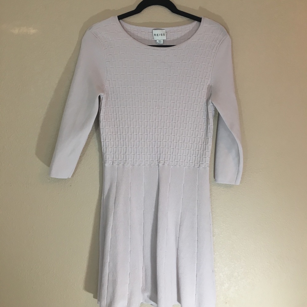 Reiss brand size 8 beige gorgeous dress EUC